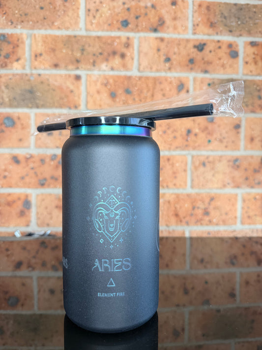 Aries tumbler, Aries gift, engraved Aries tumbler, zodiac cup, astrology gift, personalized tumbler Australia, insulated travel mug, horoscope gift, stainless steel tumbler, zodiac drinkware, black insulated tumbler, astrology cup, personalized travel mug.