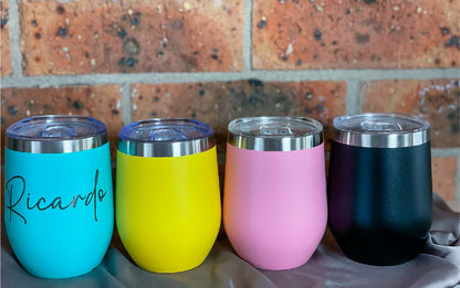 Personalized Wine tumbler, Self-care journal, Wooden case with pen